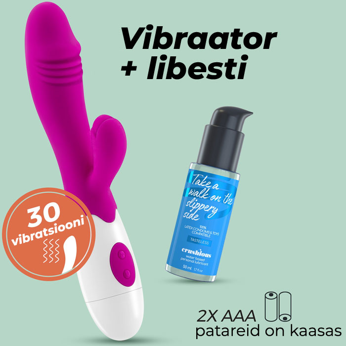 CRUSHOIUS Lollipop realistliku pea ja 30 vibratsioonirežiimiga vibraator