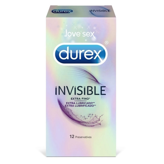 DUREX Invisible Extra Lubricated, 12 kondoomi