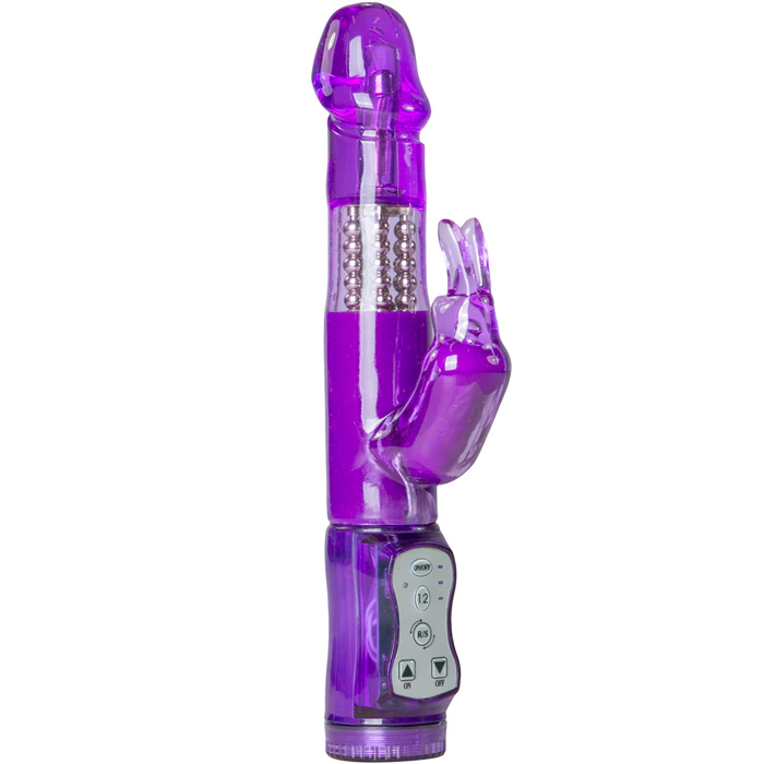 EasyToys Purple Rabbit lilla jänkuvibraator 12 vibratsioonirežiimiga G-punkti ja kliitori stimulatsiooniks