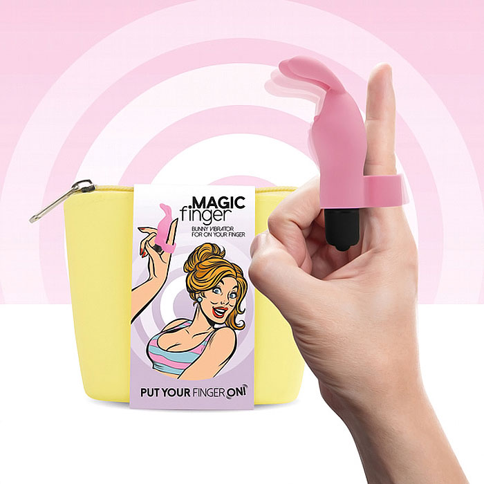 Sõrmevibraator FeelzToys Magic Finger, roosa