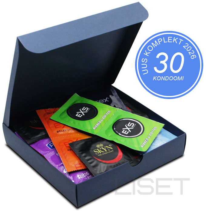 LISET Blue Box MAGIC Grand Selection stimuleerivad kondoomid 30 tk