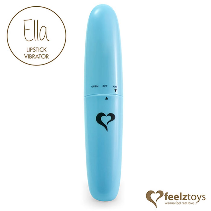 Minivibraator FeelzToys Ella Lipstick, 12 cm., helesinine