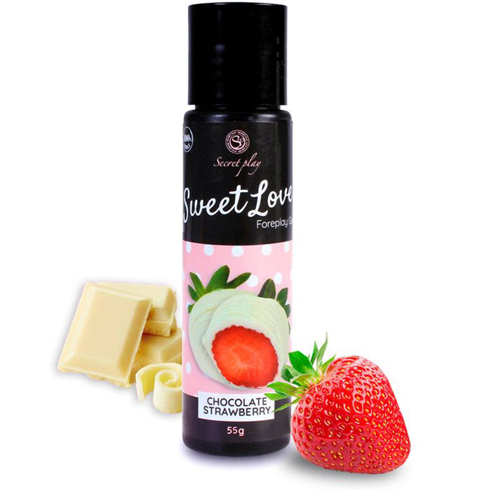 Söödav libesti Secret Play 60 ml., maasikas ja valge šokolaad