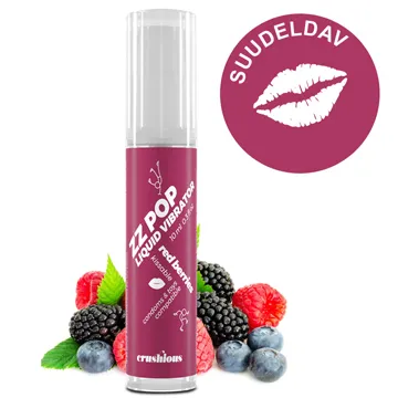 CRUSHIOUS ZZ Pop vedel vibraator (punased marjad), 10 ml.