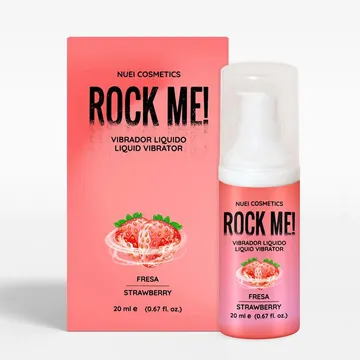 NUEI Rock Me! vedel vibraator (maasikas), 20 ml.