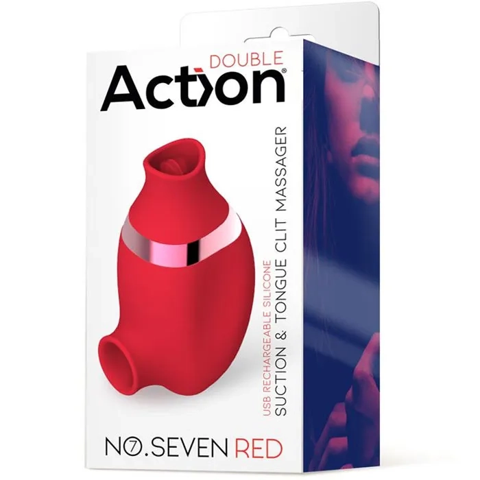 Kliitoristimulaator ACTION No. Seven RED 2-ühes - foto 7