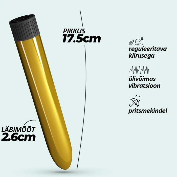 Klassikaline vibraator CRUSHIOUS CLASSIC (kuldne) - foto 6