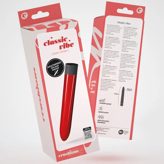 Klassikaline vibraator CRUSHIOUS CLASSIC (punane) - foto 7