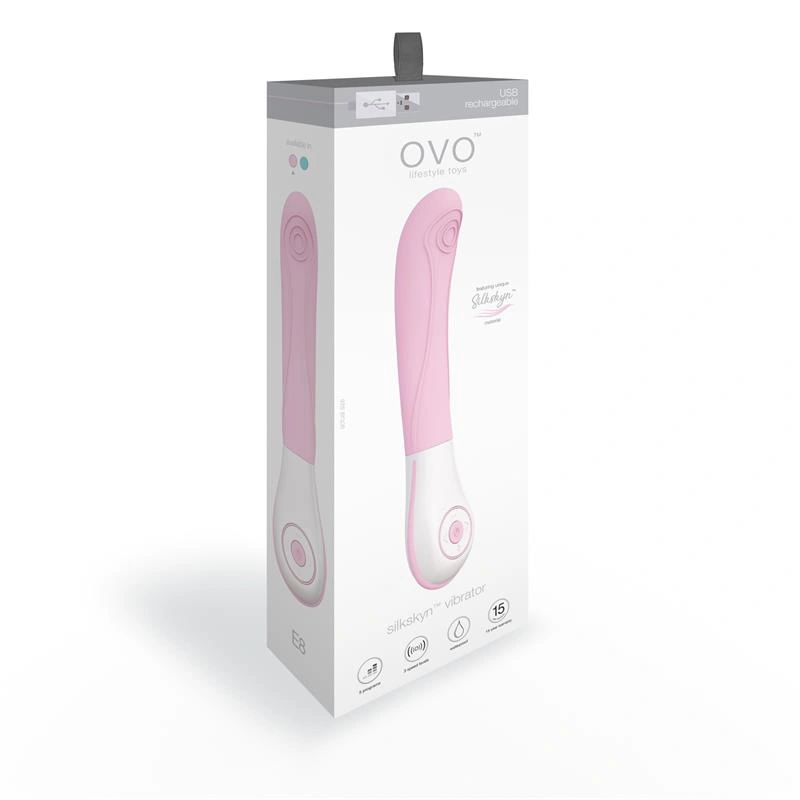 Klassikaline vibraator OVO E8 USB, 20 cm - foto 2
