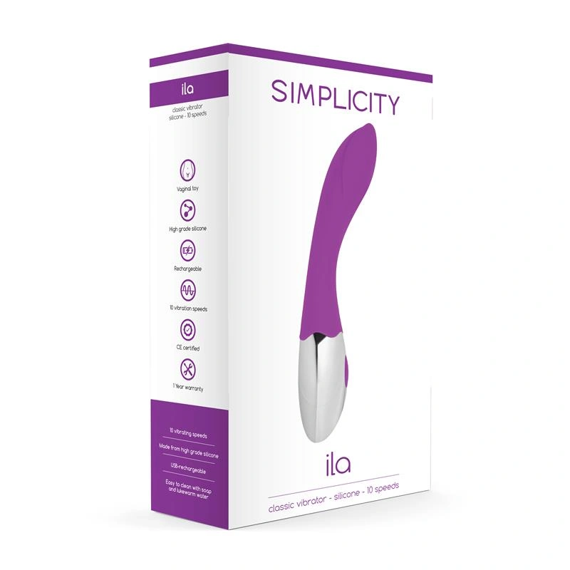 Vibraator SIMPLICITY ILA - violetne 20 cm - foto 3